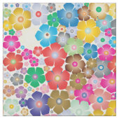 Tissu d'impression fleurs arc-en-ciel (Échantillon)