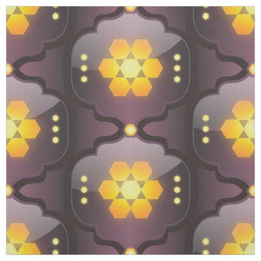 Tissu d'impression géométrique de style marocain (Échantillon)