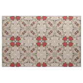 Tissu d'impression géométrique des tulipes rouges (Yard)