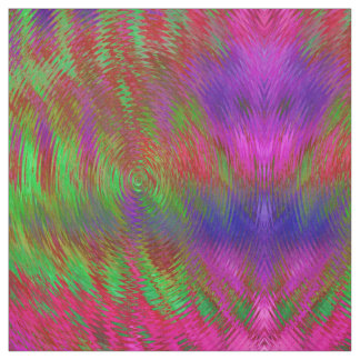 Tissu d'impression géométrique néon psychédélique
