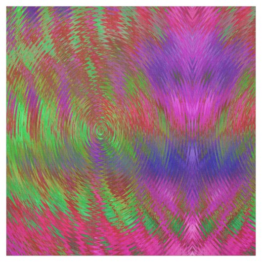 Tissu d'impression géométrique néon psychédélique (Échantillon)