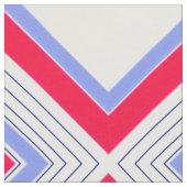Tissu d'impression moderne bleu rouge et blanc (Fermer)