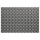 Tissu d'impression noir blanc de chats et de patte (Yard)