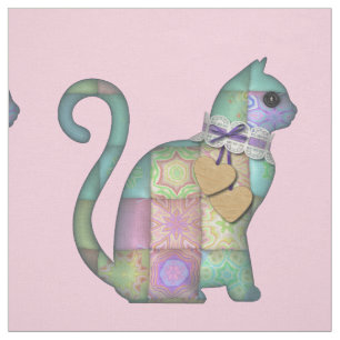 tissu d'impression patchwork cat