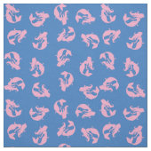 Tissu d'impression Sirène rose et bleu (Échantillon)