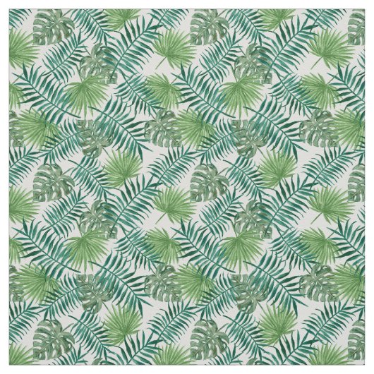 Tissu d'impression Tropical Feuille Palm (Échantillon)