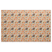 Tissu Dindes rustiques Citrouilles Feuilles d'automne Ac (Fat Quarter)
