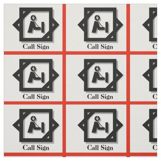 Tissu d'indicatif d'appel de personnaliser d'icône (Échantillon)