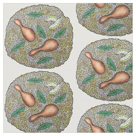 Tissu Dîner de nourriture au plat de riz mélangé indien  (Fermer)