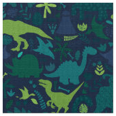 Tissu Dino Doodle Silhouettes Enfants Dinosaur (Fermer)