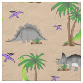 Tissu Dinosaur Land Cute Dino (Fermer)