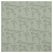 Tissu Dinosaur Pattern Modern Boy Dino Jungle Sage Green (Échantillon)