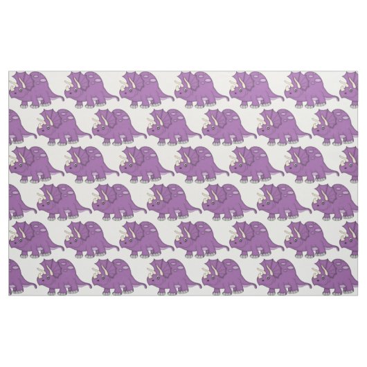 Tissu Dinosaure pourpre mignon de bande dessinée (Fat Quarter)