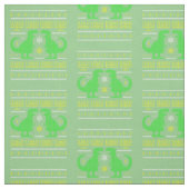 Tissu dinosaure vert hanoukka laide (Échantillon)