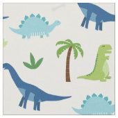 Tissu Dinosaures avec T-Rex, Brachiosaurus, Stegosaurus (Fermer)