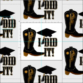 Tissu Diplôme de démarrage de Cowboy (Carreau)