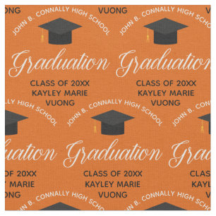 Tissu Diplômé de la promotion 2026 à personnaliser Orang