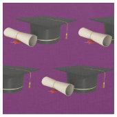 Tissu Diplôme et diplôme en violet (Fermer)