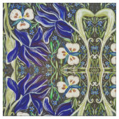Tissu d'iris à feuilles vertes (Détail)