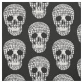 Tissu disco halloween bille miroir crâne (Échantillon)
