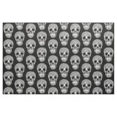 Tissu disco halloween bille miroir crâne (Fat Quarter)