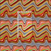 Tissu discothèque à ondes rétro (Carreau)