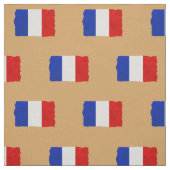 Tissu Distances Drapeau français sur beige (Échantillon)