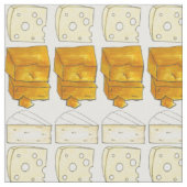 Tissu Dites Cheddar Cheddar Suisse Brie Fromage Imprimer (Fermer)