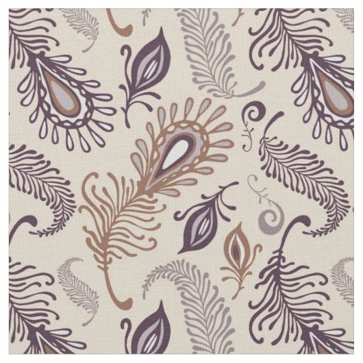 Tissu Divers Motif de plumes (Fermer)