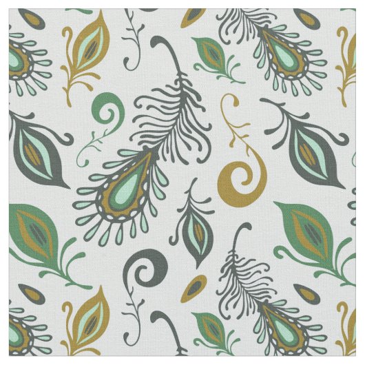 Tissu Diverses plumes colorées (Fermer)