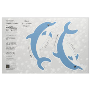 Tissu do-it-yourself Couper et coudre le dauphin bleu bo