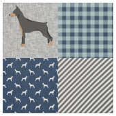 Tissu Doberman patchwork buffle plaint (Échantillon)