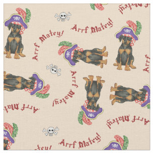 Tissu Doberman Pinscher Pirate