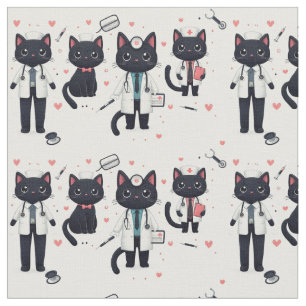 Tissu Docteur Black Cat