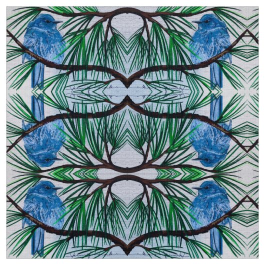 Tissu d'oiseau bleu de montagne (Échantillon)