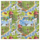 TISSU D'OISEAUX ET DE BOUTEILLES (Échantillon)