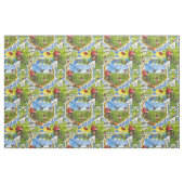TISSU D'OISEAUX ET DE BOUTEILLES (Fat Quarter)