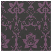 Tissu Doll Scale Renaissance Damask, Black and Eggplant (Fermer)