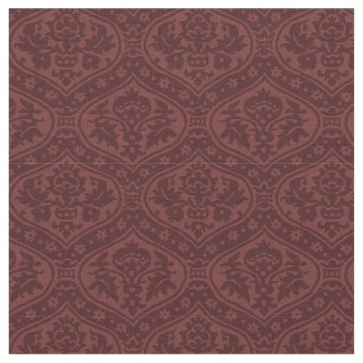Tissu Doll Scale Renaissance Damask, Claret Red (Fermer)