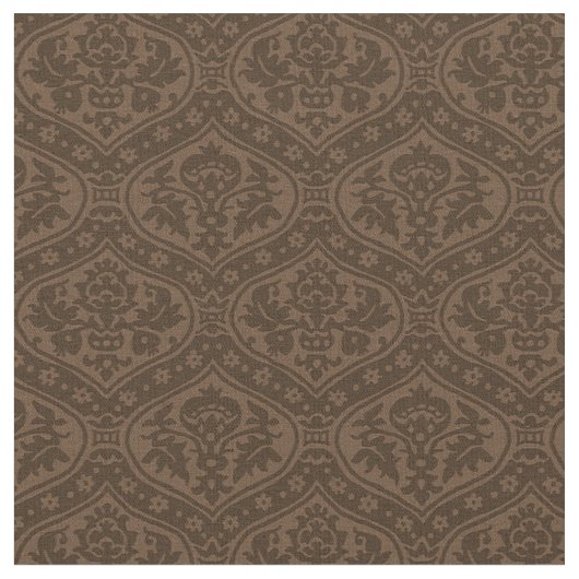 Tissu Doll Scale Renaissance Damask, Dark Brown (Fermer)