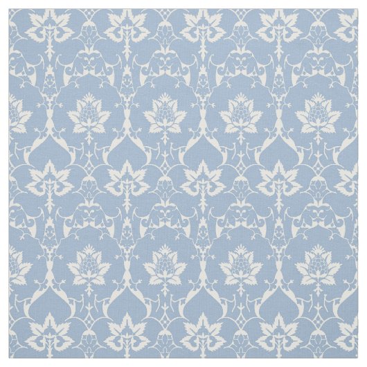 Tissu Doll Scale Renaissance Damask, Sky Blue (Échantillon)
