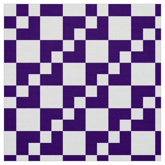 Tissu Domino de patchwork - Purple profond et blanc (Échantillon)