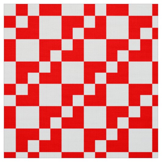 Tissu Domino de Patchwork - Rouge et blanc (Échantillon)
