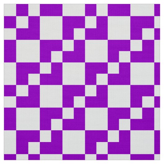 Tissu Domino de Patchwork - violet et blanc (Échantillon)