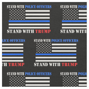 Tissu Donald Trump 2024 aux côtés des policiers