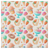 Tissu Donuts et Crème Glacée (Fermer)