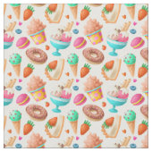 Tissu Donuts et glace (Fermer)