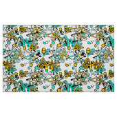 Tissu Doodle, abstrait, créatif (Fat Quarter)