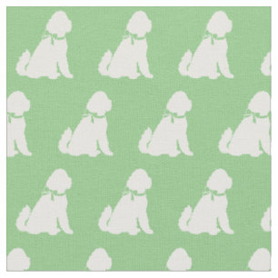 Tissu Doodle d'or Chien Silhouette Animal Sage Aussie Ve