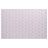 Tissu Doodle Fleur Whimsical doux violet bleu rose (Yard)